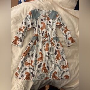 Kate Quinn cheetah print dress
